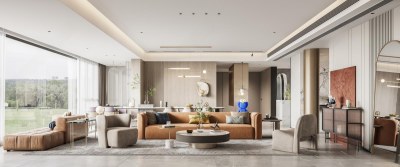 现代客餐厅3D模型下载